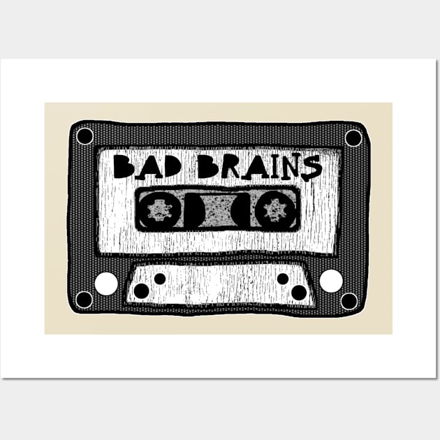 bad brains cassette black and white Wall Art by kurokurosaki